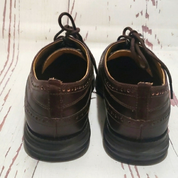 Cole Haan 9.5 Grand os wingtip lace up mens shoes brown main image 5
